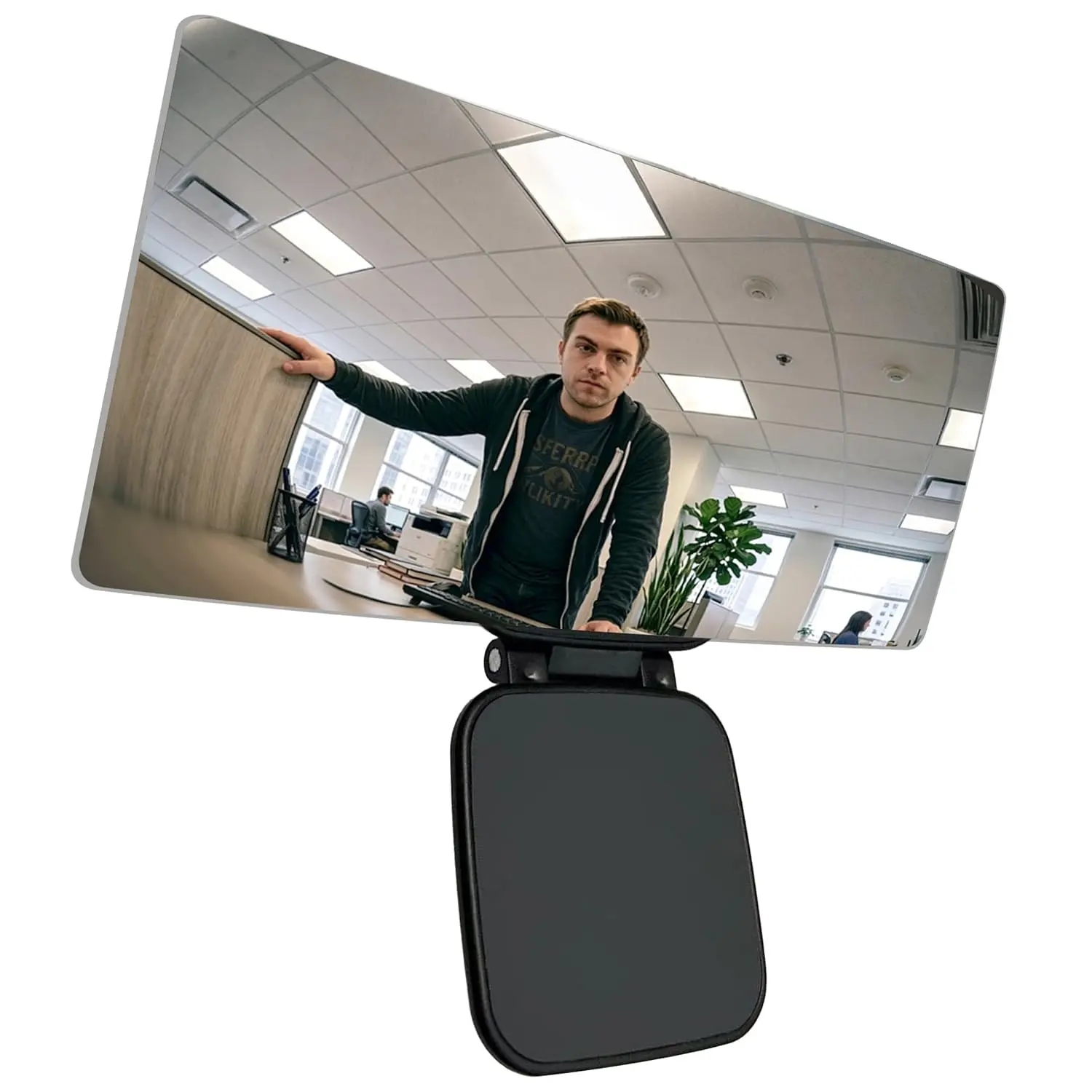 Magnetic Frameless 2.5mm HD Acrylic Computer Rear View Mirror for Cubicle, Office Desk, Dorm & Bedroom Privacy SecurityGift