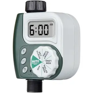 Programmable Digital Hose Watering Timer 1 Outlet Battery Powered with LCD Screen Rain Delay Function Automatic Irrigation Controller for Garden Lawn Plants