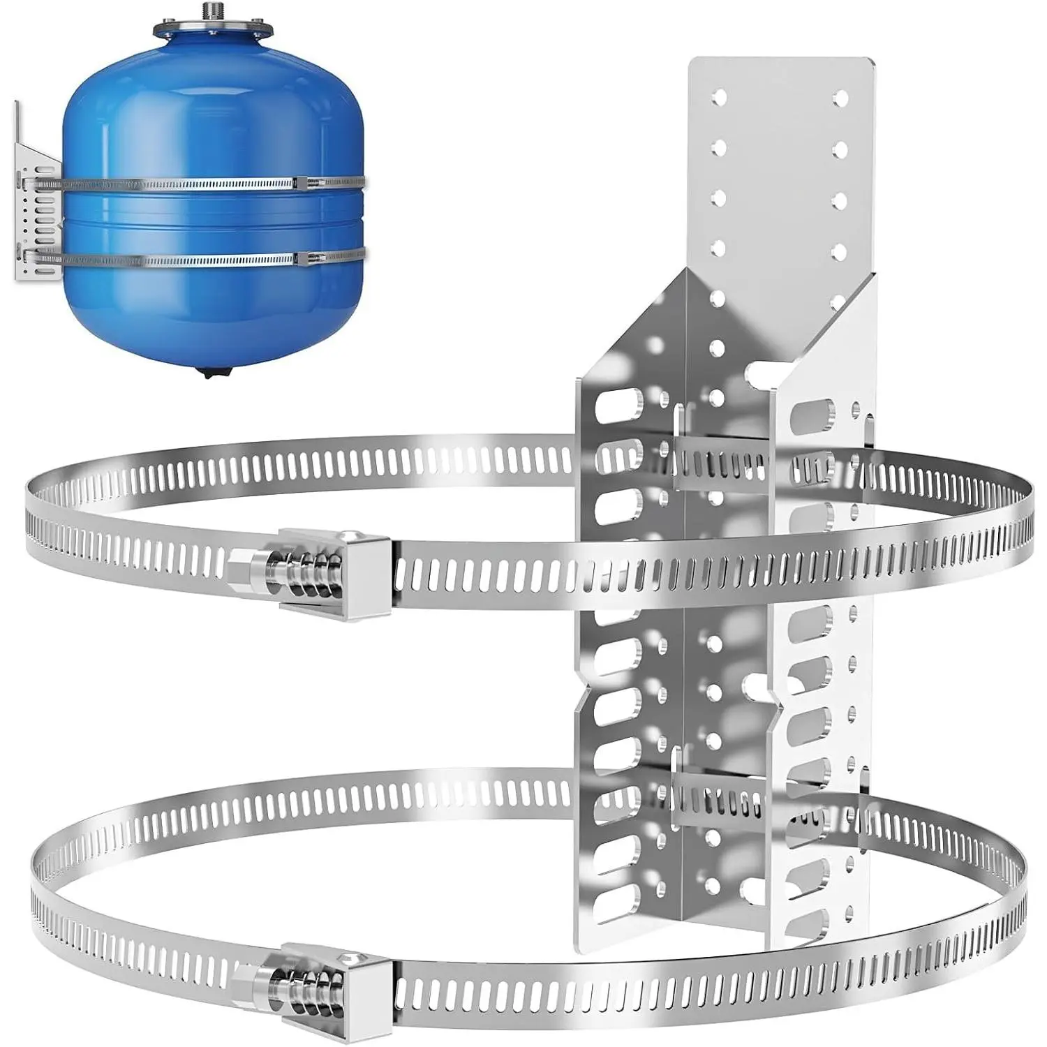 Expansion Tank Mounting Bracket for Hot Water Heater,Thermal Expansion Tank Holder with 2 Earthquake Straps,Support 5-Gallon Hot Water Tanks up to 13 inches in Diameter-1 Set