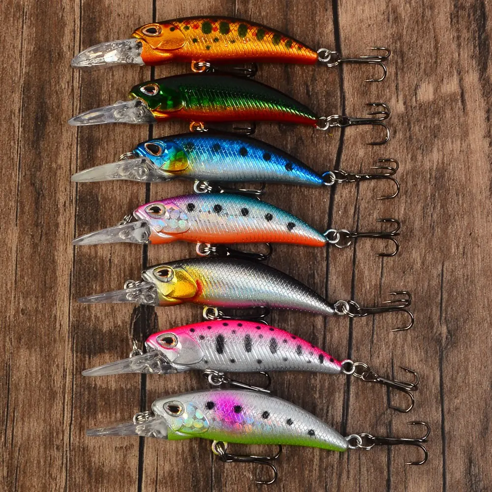 7-Pack Micro Lure Sinkers, Long Tongue Minnow Soft Bait, Barred Mouth Carp Specialist, Freshwater Lure Fake Baits