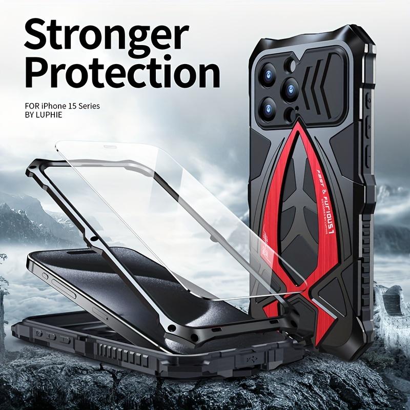for IPhone 17 16 15 14 13 Pro Max 12 Xs 11 8 Plus Case XR SE3 SE2 Mini 7 Drop Triple Protection Phone Case Ultra-Durable Aluminum Alloy Camouflage Shockproof