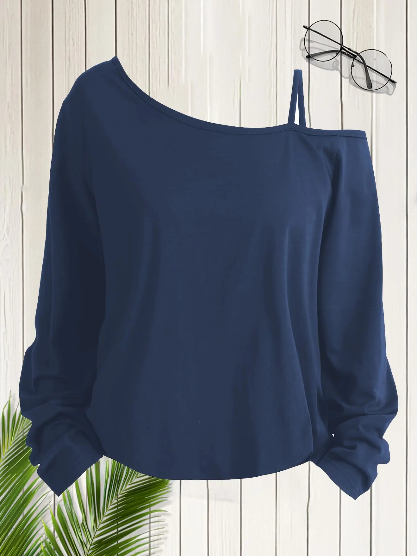 Women's Off-Shoulder Strappy Long Sleeve T-Shirt, Casual Comfortable Style Fit, Perfect for Daily Wear & Parties, Top, Body Hugging Tops