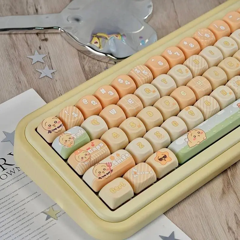 Anime Chiiwaka Usagi Keycaps Good Looks Five Sides Adapt Machinery Keyboard Lovely Kawaii Personality Creativity Interesting New
