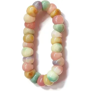 Fidget Bracelet Natural Bodhi Seeds Beaded Bracelets Zen Fidget Stretch Bracelets Alleviate Anxiety Stress Protection Healing Bodhi Jewelry Gifts for Women Menfidget toys