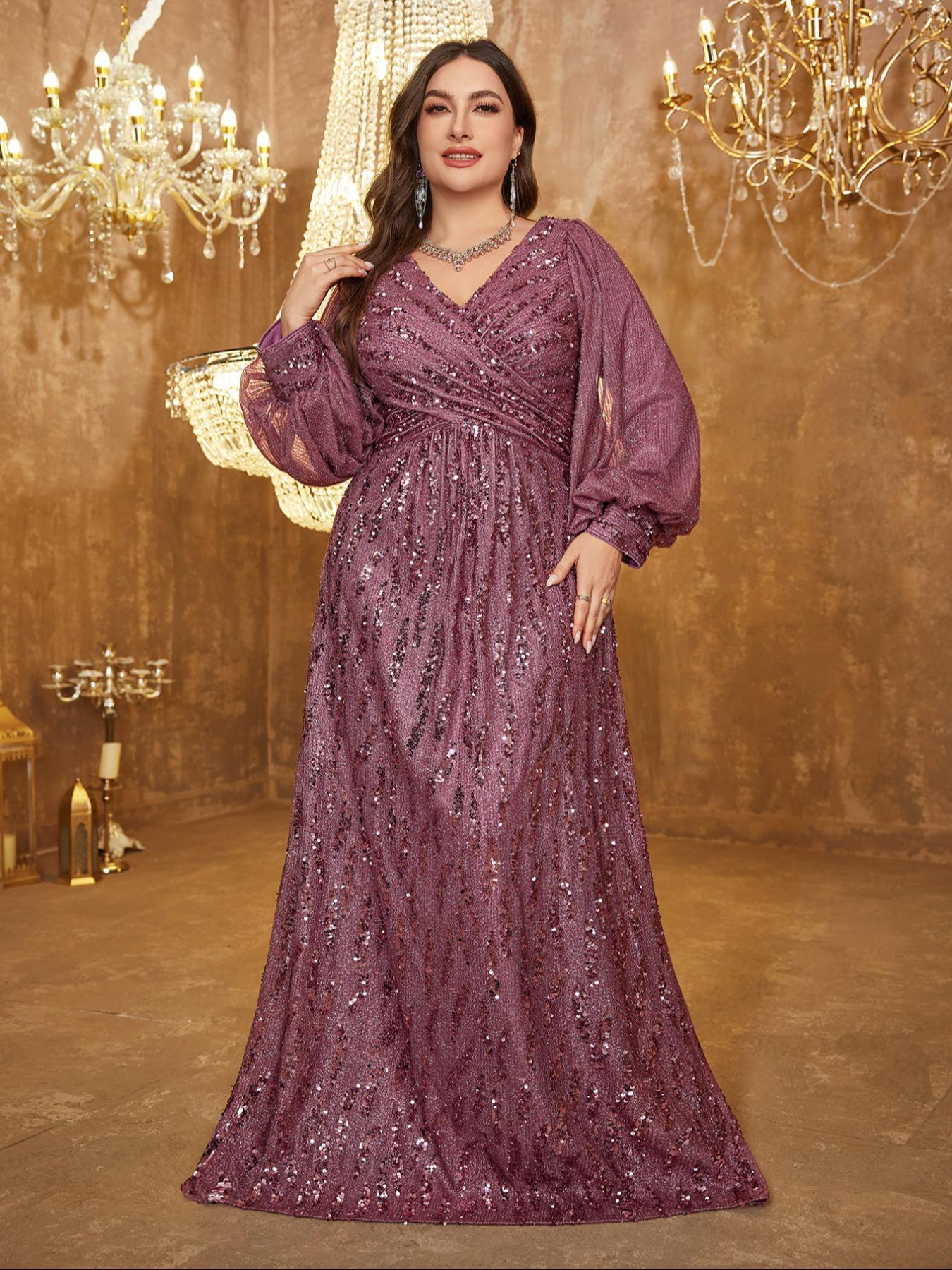 evening dress for chubby ladies plus size womens elegant satin evening gown v neck long