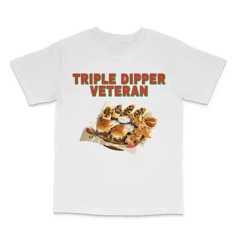 Triple Dipper Veteran Custom Printed T-Shirt