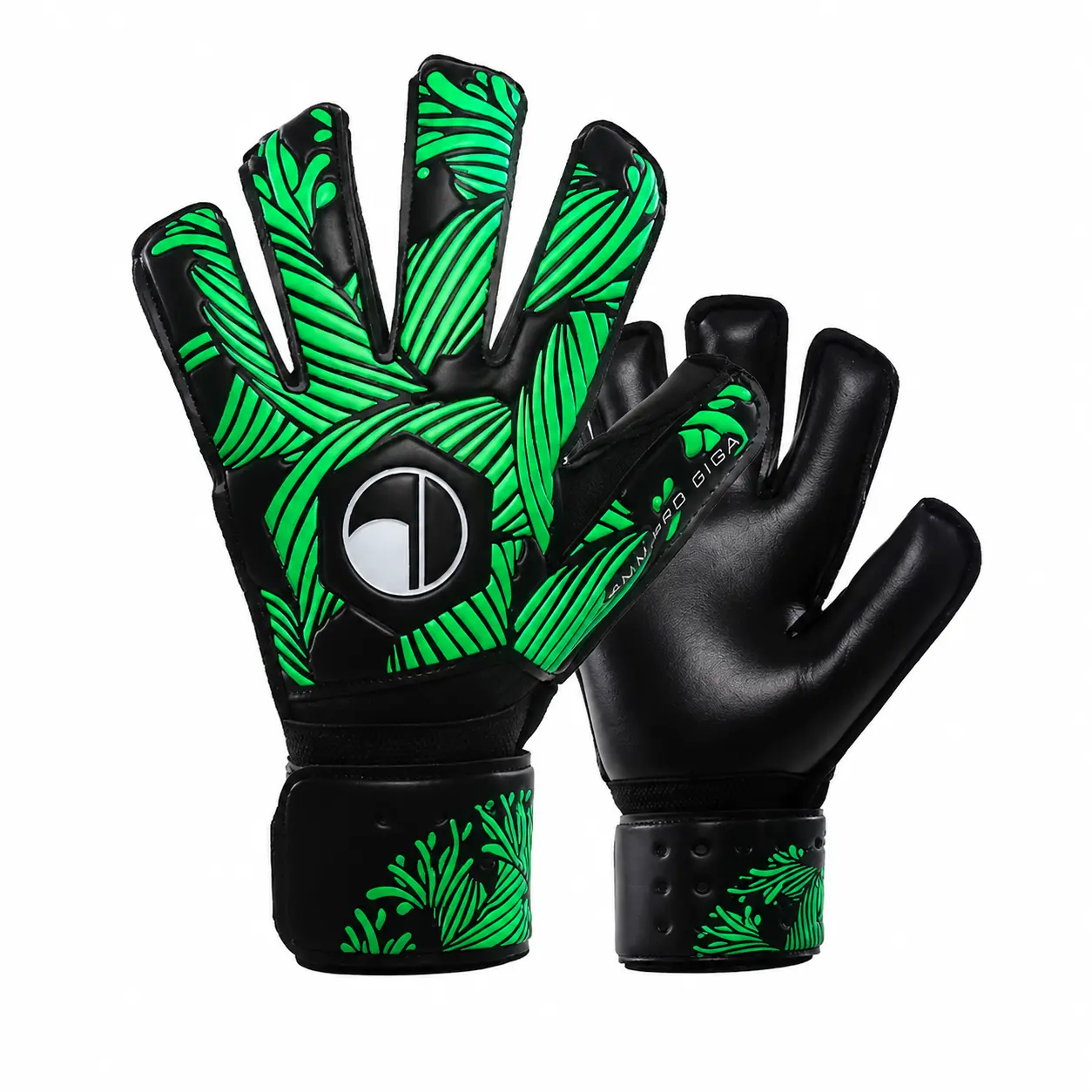 High-Performance Football Goalkeeper Full Hand Gloves - Latex Grip Palm, Reinforced Fingers Protection, Breathable Mesh Backhand for Youth & Adult Training, Competitive Matches, Football Goalies
