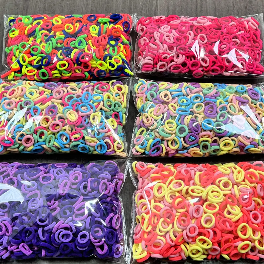 Thumb loop small rubber band seamless towel hair tie does not damage hair, high elasticity hair rope for girls Scrunchies Elastic Hair Accessory Ponytail Accessories