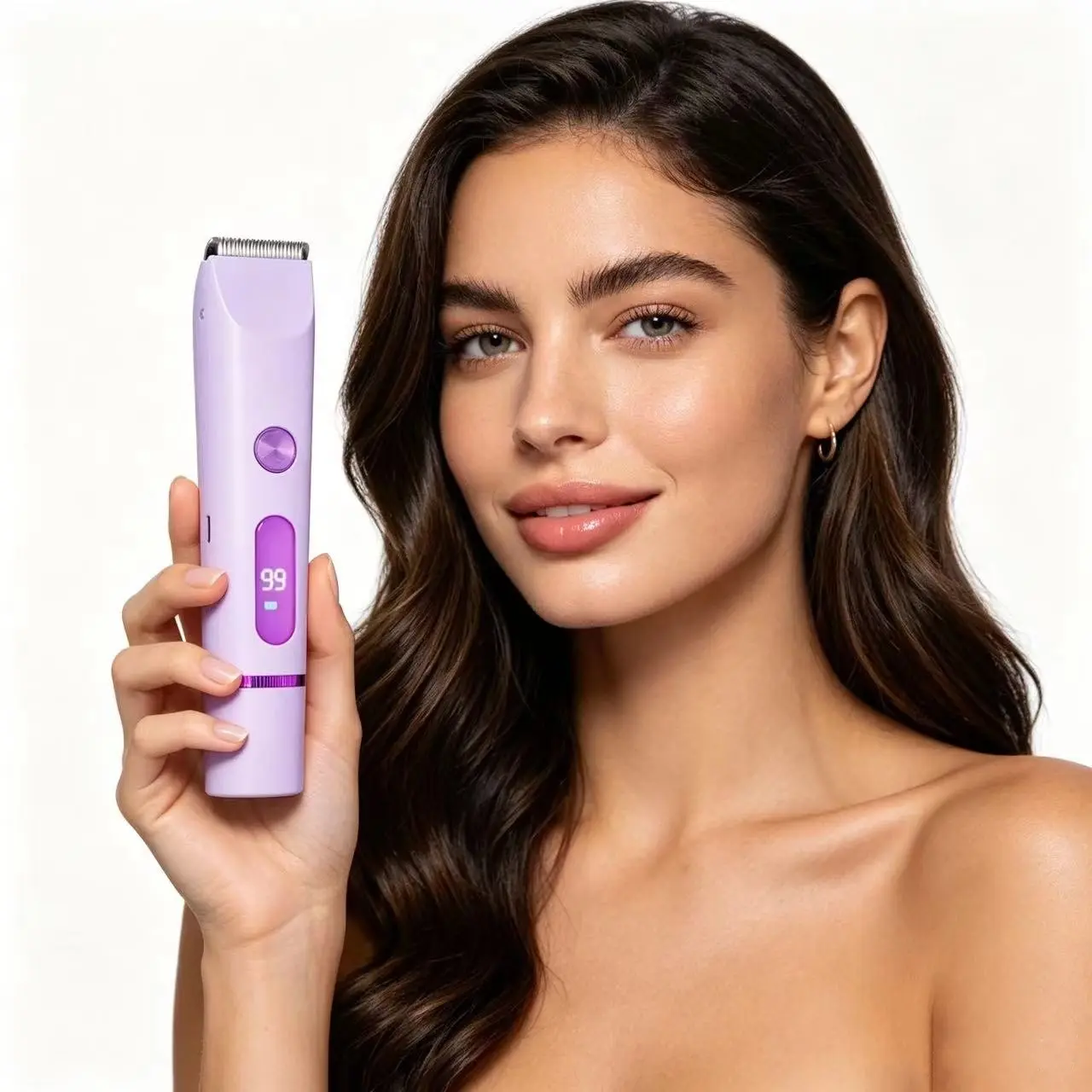 Women's Electric Razor, Portable Rechargeable Hair Trimmer, Detachable Blade, Ideal for Bikini, Leg, Armpit, and Intimate Areas