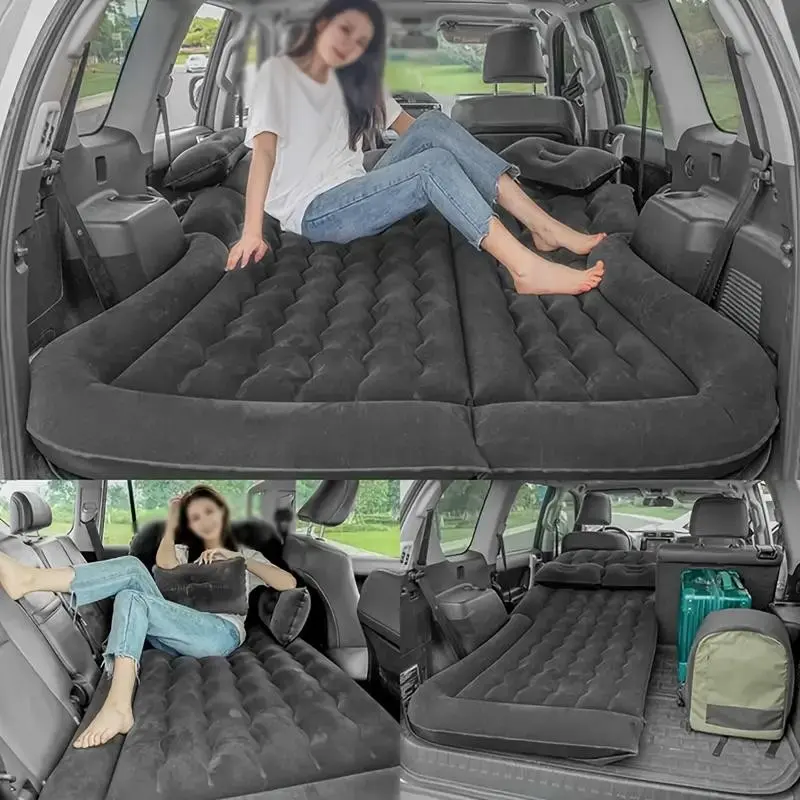 Outdoor Inflatable Sofa Bed with Pillow Camping Mattress, Outdoor Camping Supplies, Polyester Fiber Material, Inflatable Air Pad, Tool-Free Design