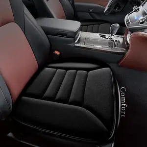 Black Ergonomic 1.2 Inch Thick Memory Foam Car Seat Cushion, Soft Comfort Seat Pad Hip Pressure Relief Cushion for Driving Car Office Desk Chair Home Use
