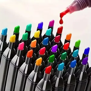 Double-Ended Colorful Marker Pen Set, Large Area Blending, DIY Sketching Art Pens, New Condition, No Batteries Included