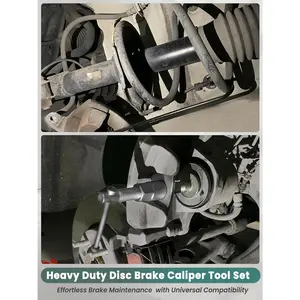 Caliper Compression Tool 24-Piece Heavy Duty Disc Brake Piston Caliper Compressor Rewind Tool Set with Hanger