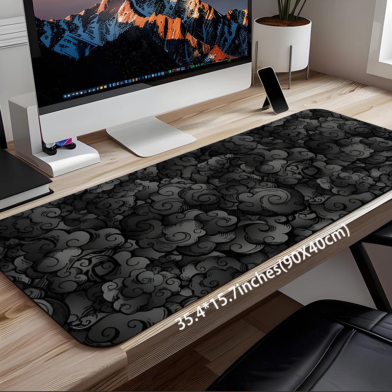 Cloud Pattern Mouse Pad, Rectangle Gaming Mouse Pad, Non-slip Rubber Base Desk Keyboard Mat for Home Office Game Room Desk, Gaming Desk Accessory
