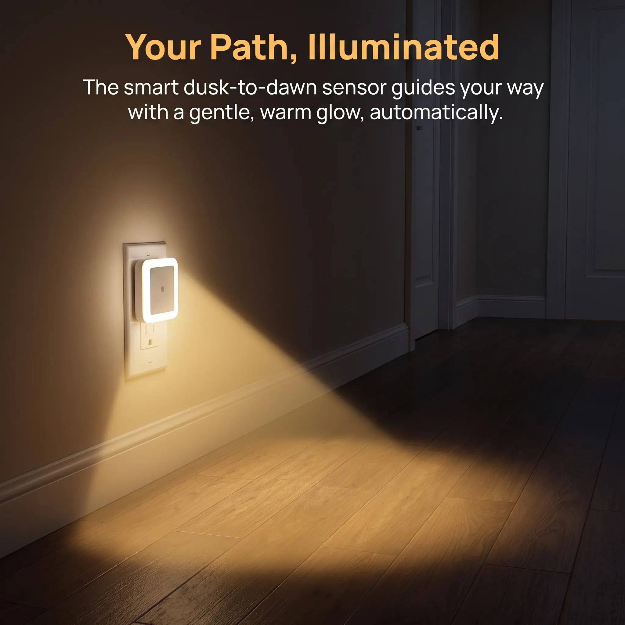 Night Light, Night Lights Plug into Wall 6-Pack, Plug in Night Light, Dusk to Dawn Nightlight Led Night Lights for Bedroom, Bathroom, Hallway Warm White Home Lighting-YY2