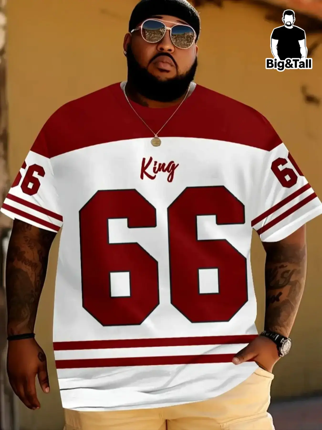 Men's Oversized Vintage Basketball Jersey, Breathable Sportswear Top, Breathable Sports Tops, King #66 Design, Loose Fit, Short Sleeve, All Seasons