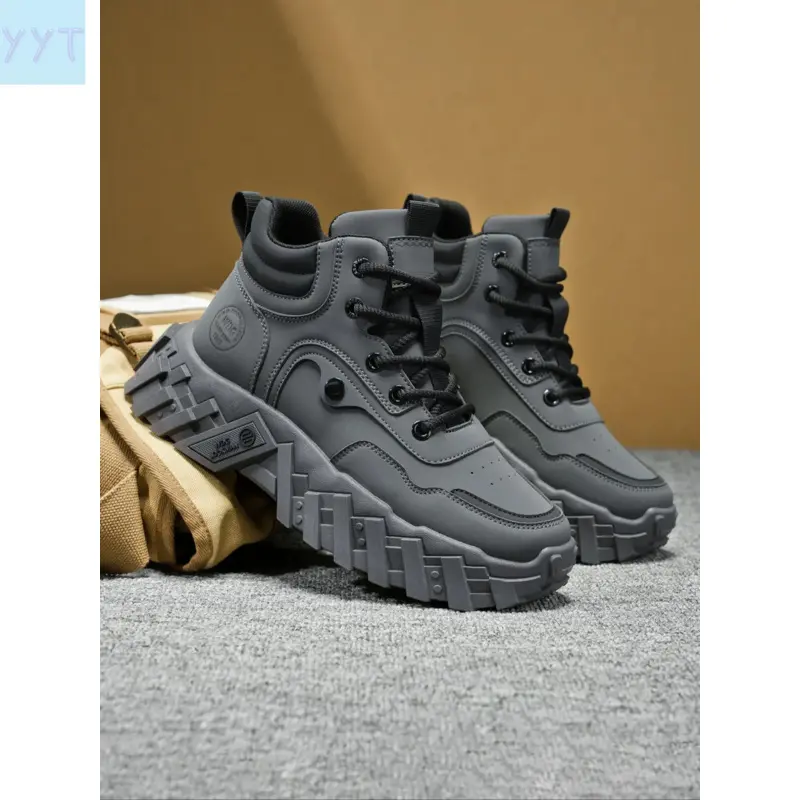 YYT1 Men's Safety Outdoor Work Shoes, Comfortable Anti-, Ideal Outdoor Activities, Daily Wear, Sporty Style, All Seasons, Nonslip Work Shoes