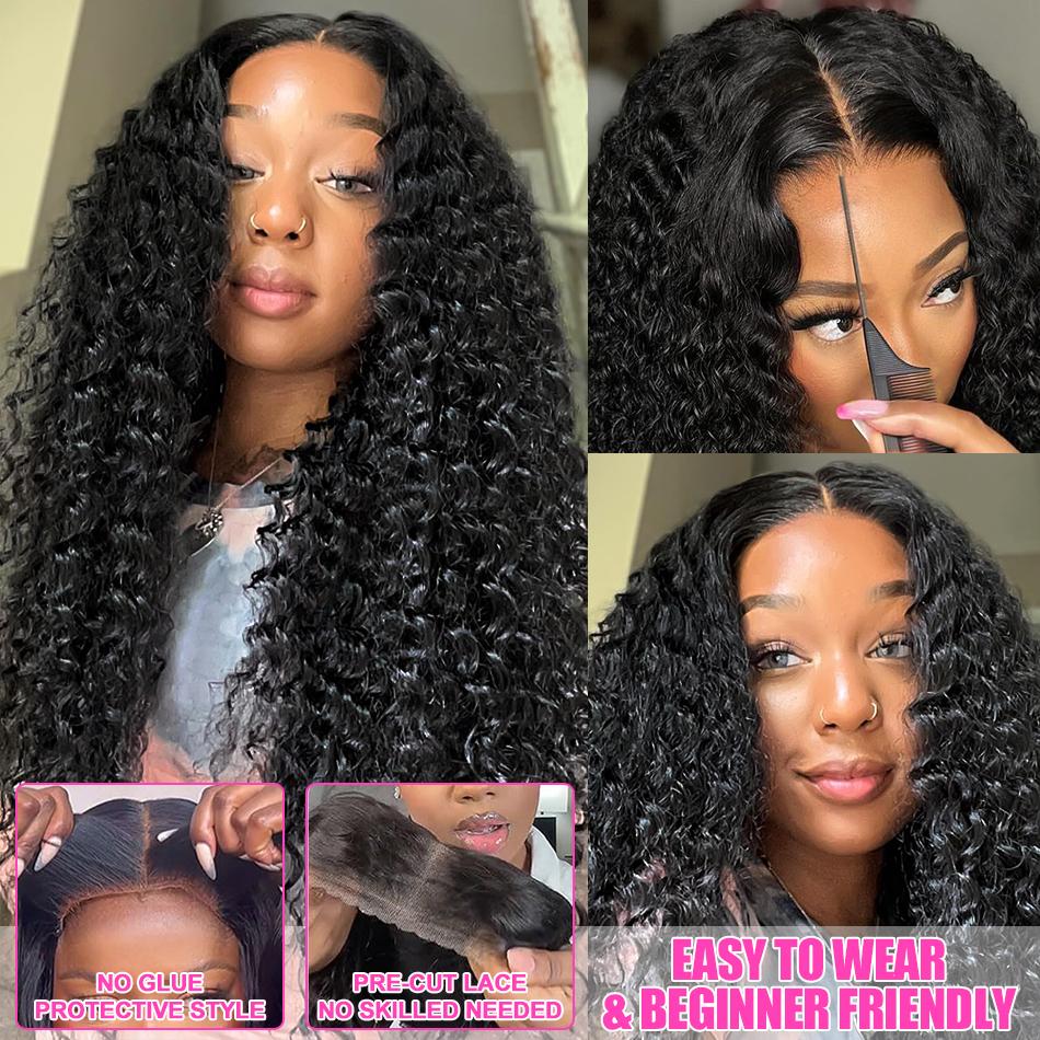 32 34Inch 13x6 13x4 Lace Front Human Hair Wigs Pre Plucked For Women Deep Wave Human Hair Lace Frontal Wigs 180 Density Transparent Lace Wig Real Human Hair #TikTokShopFallDealsForYou #TikTokShopHolidayHaul