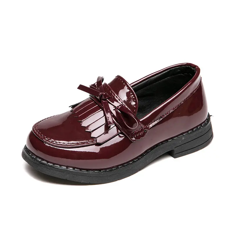 2026 Spring New Arrival British College Style Kids Loafers, Casual Versatile Slip-On Children Leather Shoes, Round Toe Comfort Non-Slip Footwear, Ideal For Daily School Wear, Outdoor Strolls And All Kinds Of Casual Occasions For Boys And Girls