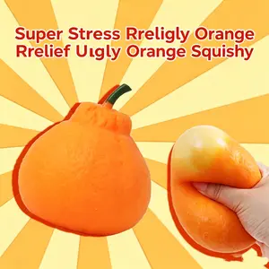 1pc Realistic Ugly Orange Stress Relief Toy, Adult Silicone Ugly Orange Squeeze Toy, Anxiety Relief, The Best Choice for Adult Stress Relief Toys, Realistic Food Squeeze Toy, Slow-Rebound Texture, Relaxing Squeeze Fun Stress Ball, Cute Squeeze Model Gift,