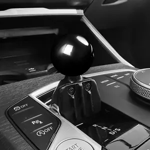 NVCNX Car Gear Shift Knob Extender Kit - Black Ball Shifter Extension Accessories for Better Grip and Control - Fit for BMW 2/3/4/X5/X6/X7/i4 Series 2023-2026 with Tools, not for Crystal Shift Knob