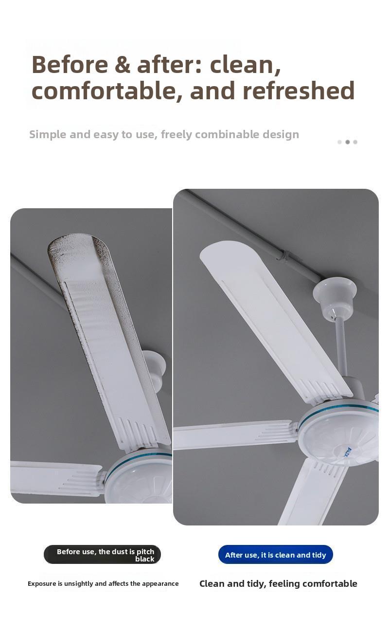 Electrostatic Dust Cleaning Tool, Household Retractable Duster for High Ceiling & Deep Cleaning, Retractable Microfiber Duster, Ceiling Fan Cleaning Brush, Reusable and Effortless Cleaning, Ideal for RV, Home and Daily Use