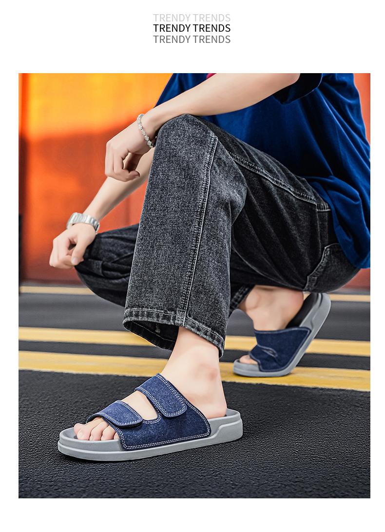 Men's Summer Slippers Outdoor Beach Sandals Breathable Anti - slip Sports Flip Flops High Trendy