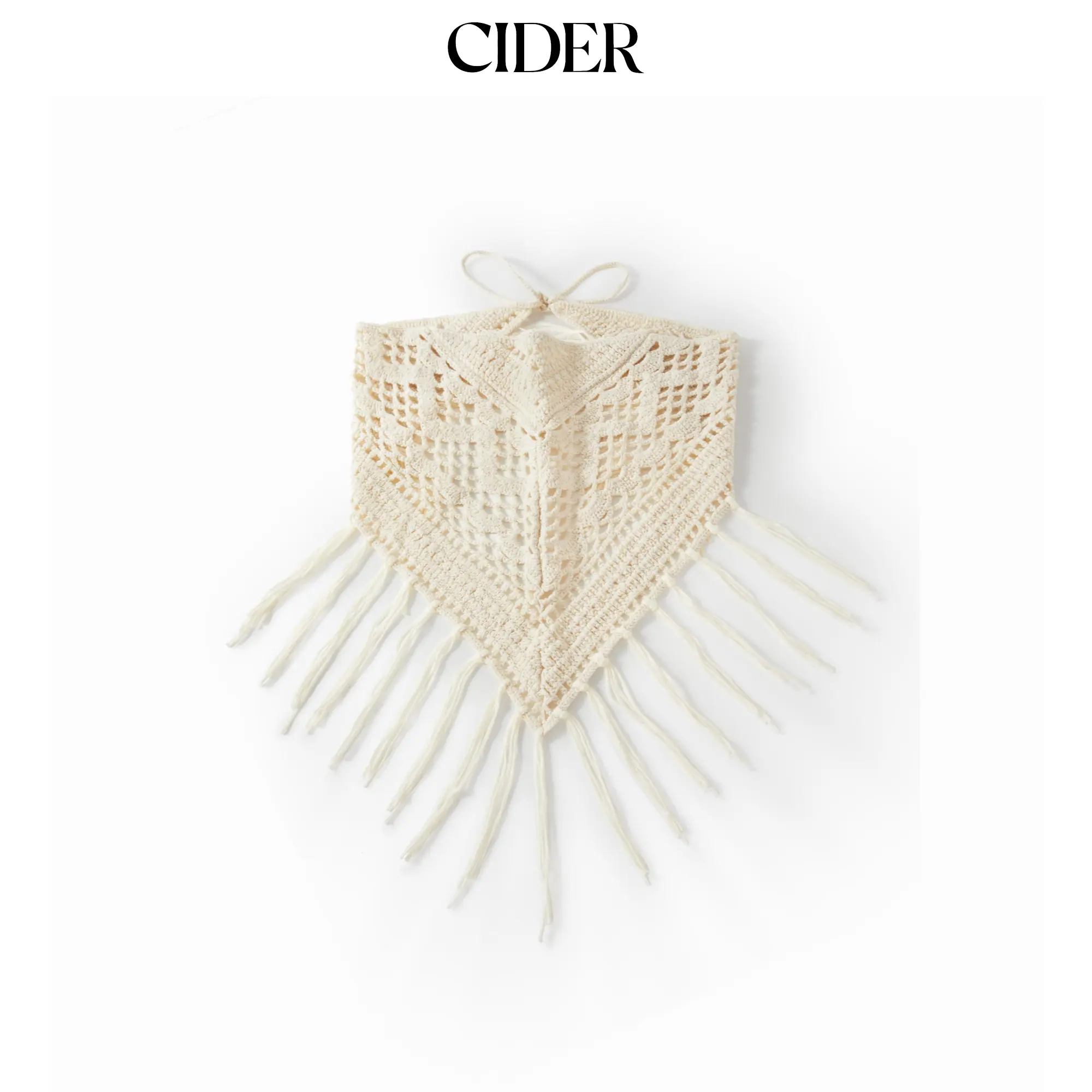 Cider KNITTED & FRINGED HEADSCARF