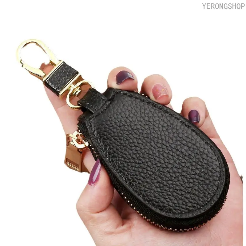 Thin Large Capacity Zipper Key Case for Men Women, Multi-Functional Mini Stylish Key Pouch for Home Keys & Car Remote Keys