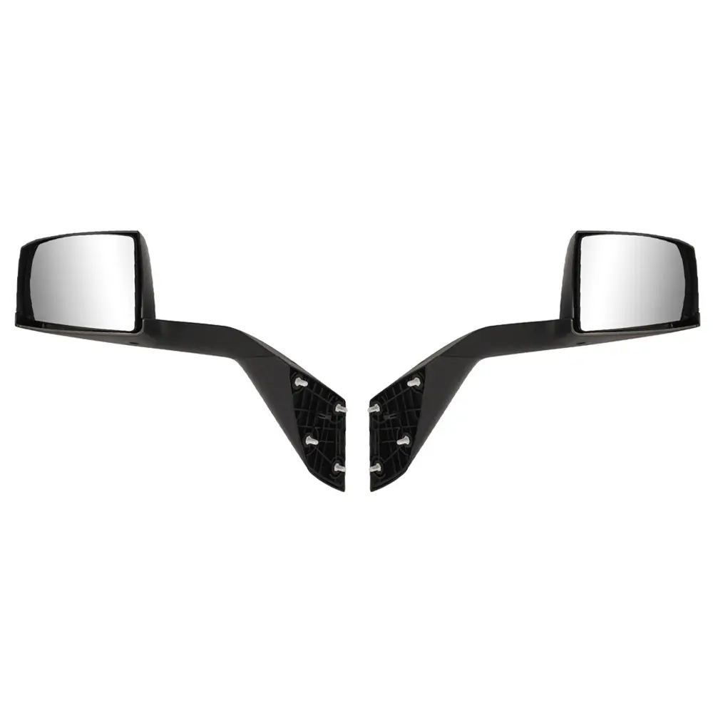 For Volvo VNL 2004-2017 Black Hood Mirrors, Passenger Right RH Side Mirror, Semi Truck Replacement Mirror, Heavy Duty Direct Fit, Easy Install