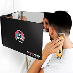 The 360 Mirror - 3 Way Mirror for Self Hair Cutting - Adjustable Trifold Barber Miror to Cut Your Own Hair - Tri Fold Self Haircut System for Men and Women Braiding - Three Sided Miror for Haircuts 3-Way Coloring