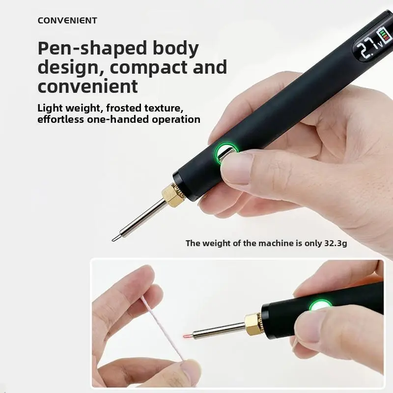 Hand-braided rope digital display three-speed adjustable pressure maintenance tool USB portable electric soldering iron wire burning pen