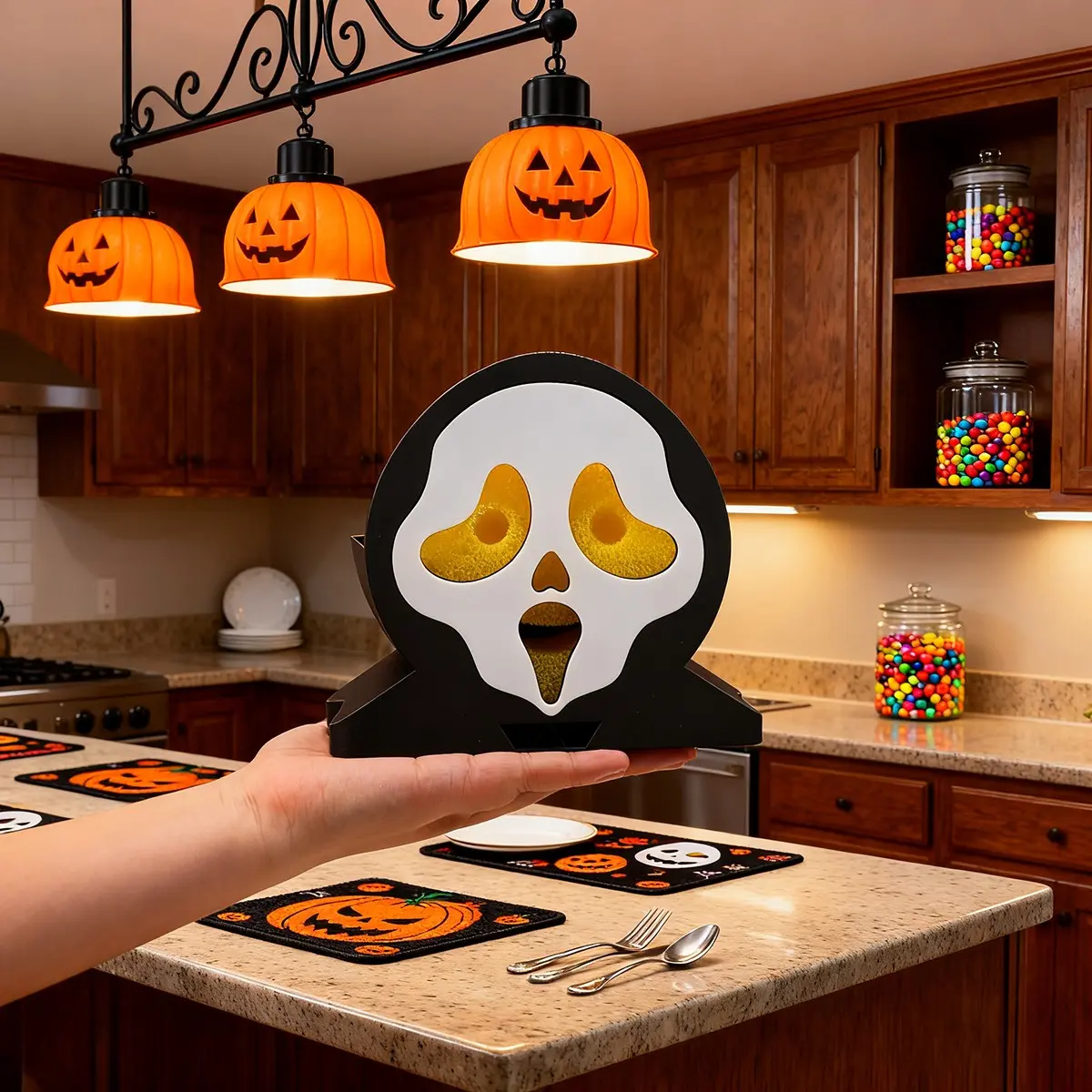 Halloween Cute Ghost Face Ornament, Small Shelf Holder, Perfect for Halloween Decorations, Ideal Gift for Friends and Family