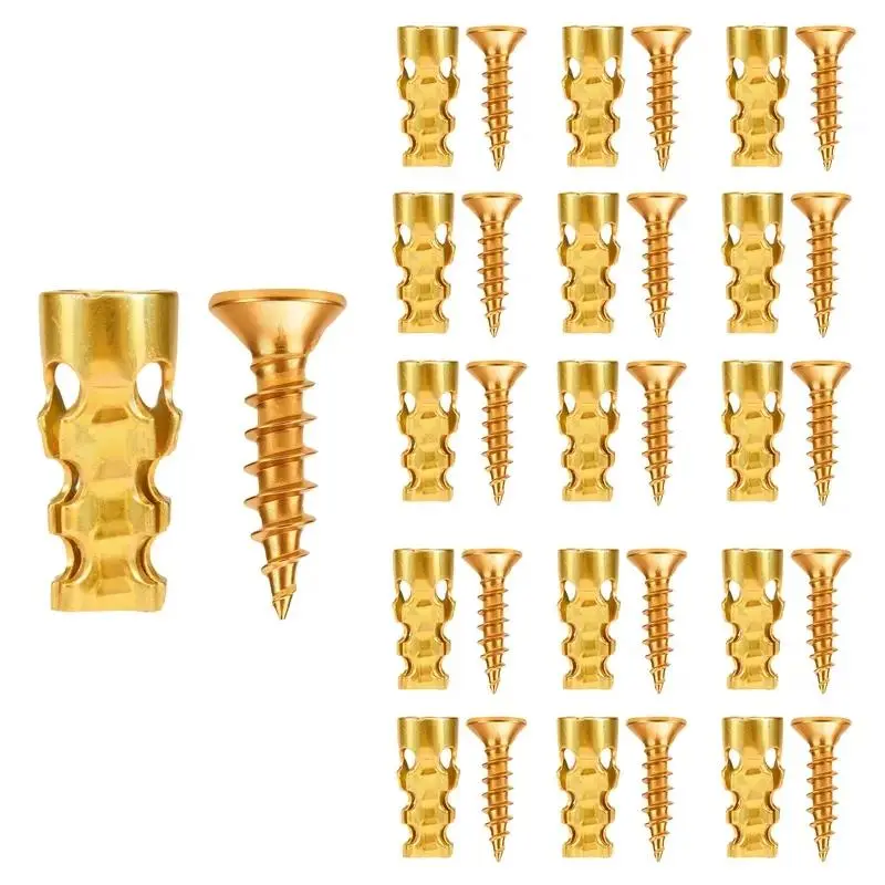 6*14mm Door Hinge Thread Repair Screws, 30Pack/60Pack Short Expansion Wall Anchors, Stripped Thread Repair Fixer for Cabinet, Tile, Stone and Partition Hinge Mounting-YY1
