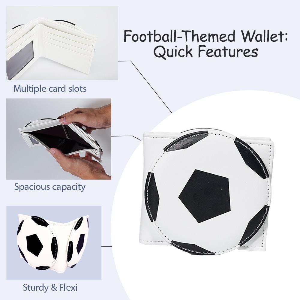 RFID anti-theft brush anti magnetic wallet, irregular wallet, Hamburg wallet - football wallet