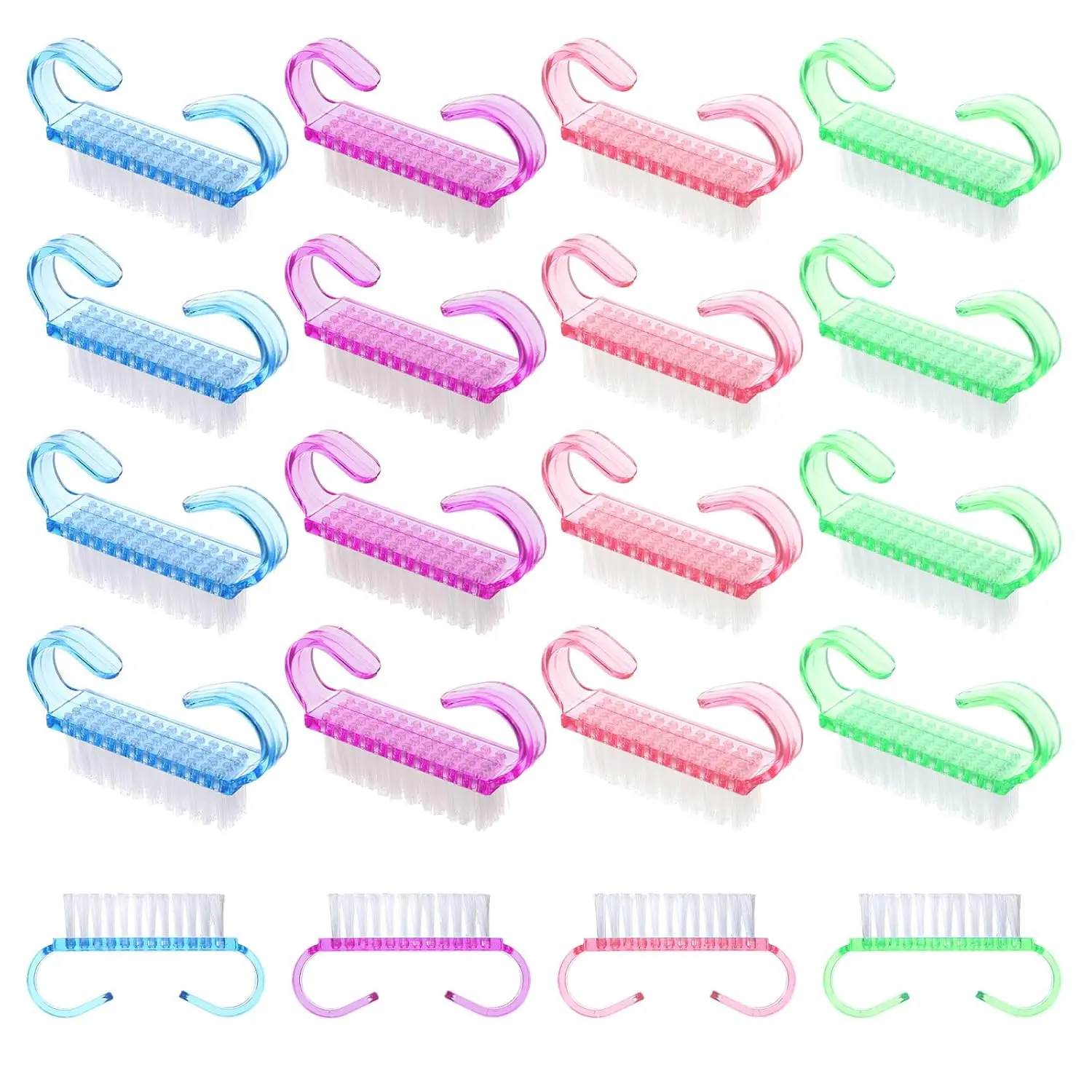20 count  Brush for Cleaning Fingernails, Nylon  Cleaning Brush, Small   Brush, Handle Grip  Brush Fingernail Brush Cleaner Tools for  and Nails