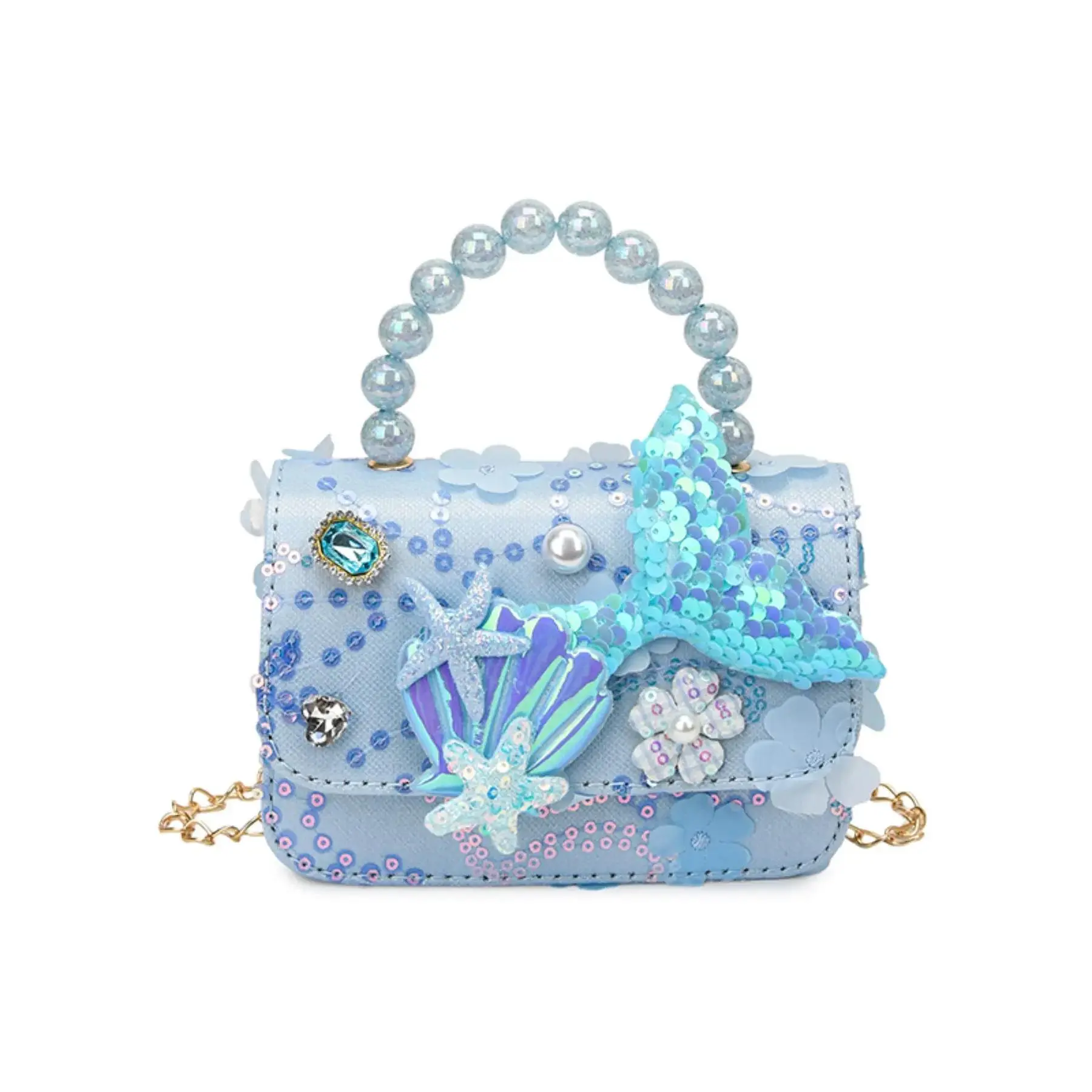 Girl's Cute mini bag, Micro Bag, pink sequin pearl-handled design crossbody bag for girl, perfect as a gift for girls!Birthday gift!Christmas gift!Holiday gift!Multiple colors available!