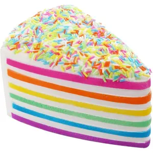 Squishies 5.8 Inches Cake Rainbow Jumbo Slow Rising Kawaii Scented Cheese Squishies Valentines Day Stress Relief Kid's Toys summerwins