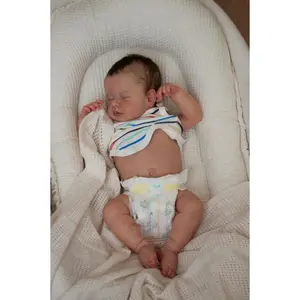 Real Reborn Sleeping Baby Dolls Lifelike Newborn Full Body Silicone Doll 18In