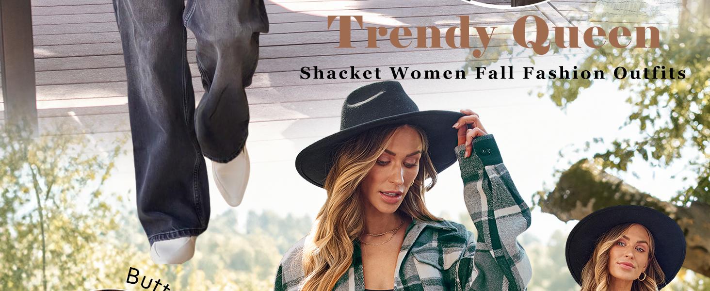 2026 Trendy Queen Womens Flannel Shacket Casual Jacket Plaid Button Down Long Sleeve Shirt Fall Winter Outfits 2026 Trendy Queen Womens Flannel Shacket Casual Jacket Plaid Button Down Long Sleeve Shirt Fall Winter Outfits