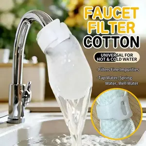 120-Piece Disposable Faucet Water Filter Kit, Universal Faucet Purification Bag, Removes Rust, Sediment, Impurities, Easy Fit, Kitchen, Bathroom, Home Use