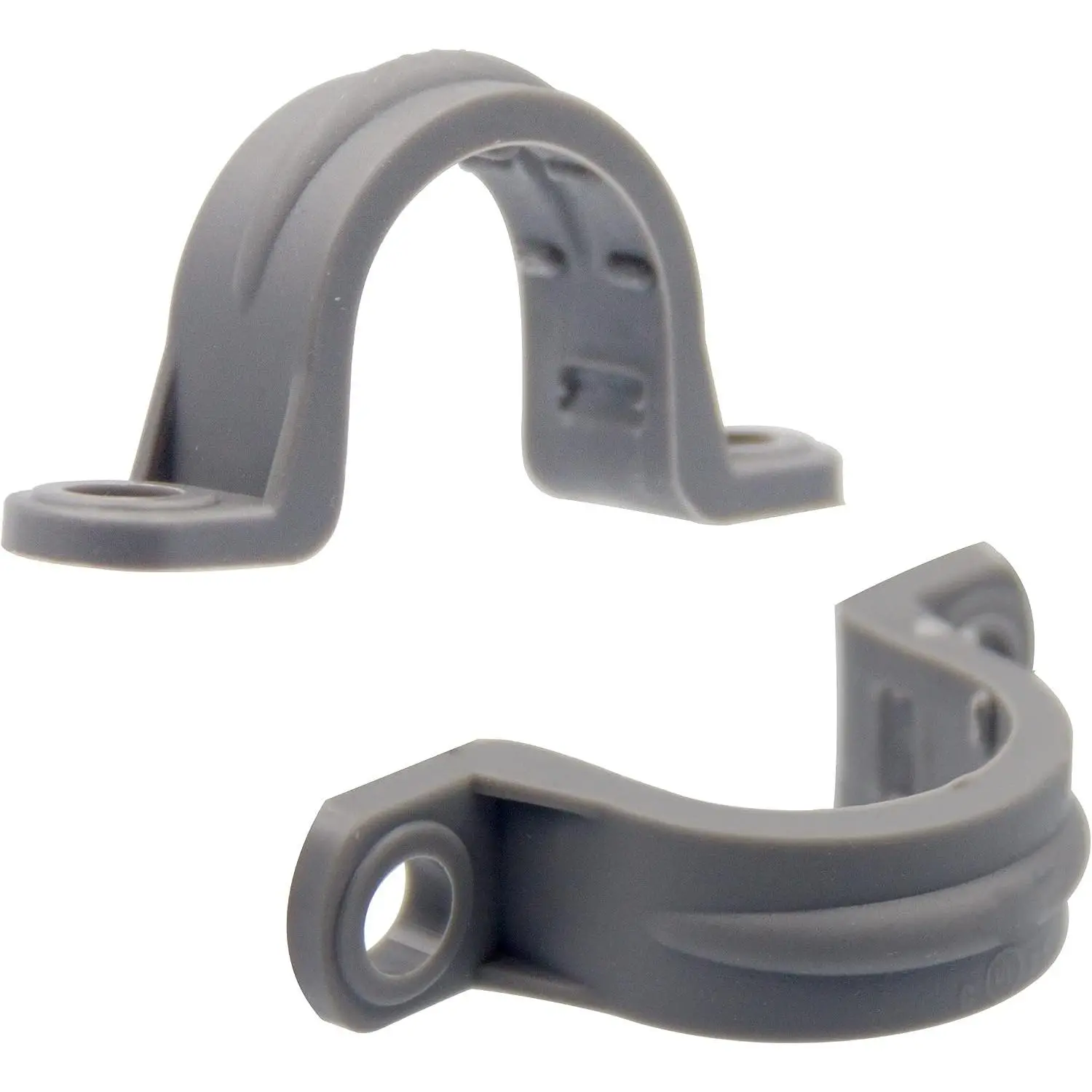 ISPINNER 12pcs 3/4 Inch PVC Pipe Straps, 2 Holes Plastic Conduit Strap for PVC Pipes, Conduit and Cables, UL Listed