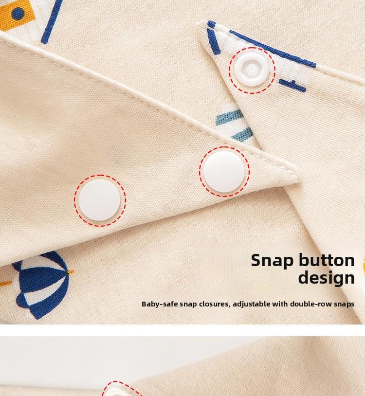 Absorbent Double Layer Baby Bibs, Easy Snap Closure for Infants & Toddlers