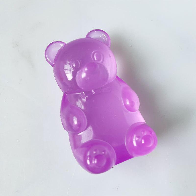 1-pack/4-Pack Gummy Bear Squishy Toys Jelly Filled Sensory Stress Relief Set