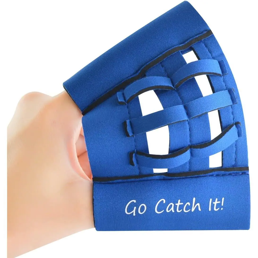 Webglove  Glove for Youth and Adults Breathable and Durable Works for Golf-Sized Practice Balls Web Glove Mini  Baseball Softball Glove Two Finger Web Glove Catcher (Blue)