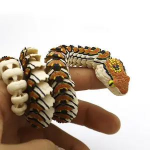 Realistic 3D Printed Viper Figurine, Flexible and Portable, Perfect for Easter, Christmas, St Patrick's Day, April Fools, Thanksgiving, Mother's Day, Arbor Day Gifts