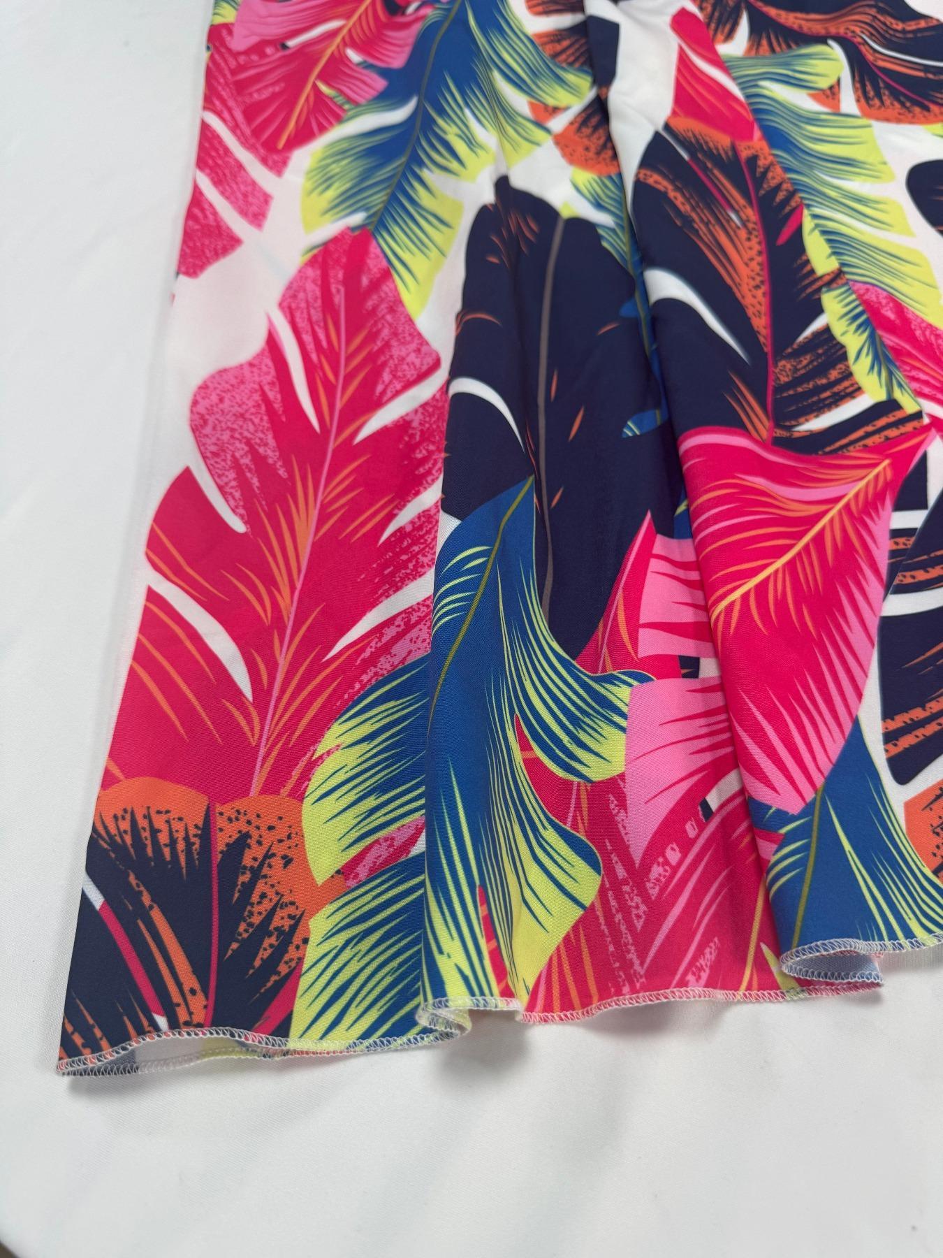 Women's All Over Print Tie Back Halter Neck Dress, Boho Casual Sleeveless Long Dress for Beach Holiday Vacation, Ladies Summer Clothes