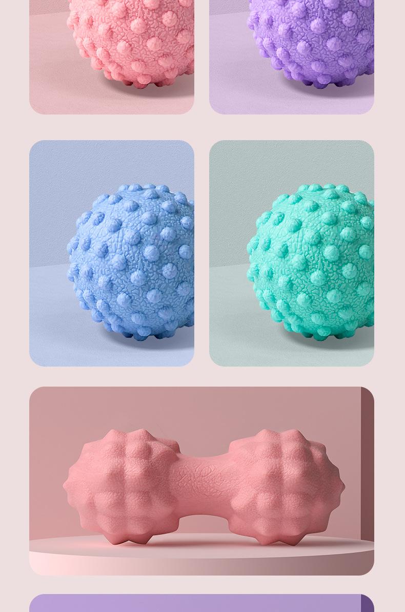 Fascia Ball for Foot Massage & Yoga Fitness TPE Dual Ball Design for Lumbar and Back Muscle Relaxation in Smoky Purple Roland Purple Starry Gray Immersive Black