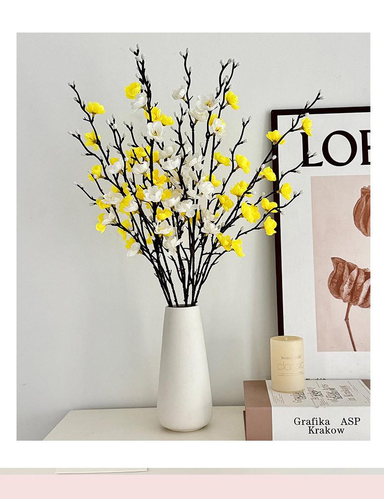 55CM single white mini plum blossom artificial flower for Chinese-style home decoration