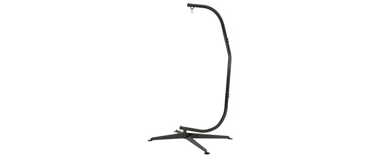 HECASA Hammock Chair Stand Heavy Duty Steel C Chair Stand for Outdoor Indoor Porch Swing Hanging 360° Rotation 330LBS Capacity Black(Stand Only) Patio
